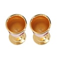 thumbnail image 4 of 2 copas de metal con exquisito diseño de flores pintadas, estilo vintage, para vino, para bar, regalo, dorado y blanco., 4 of 14