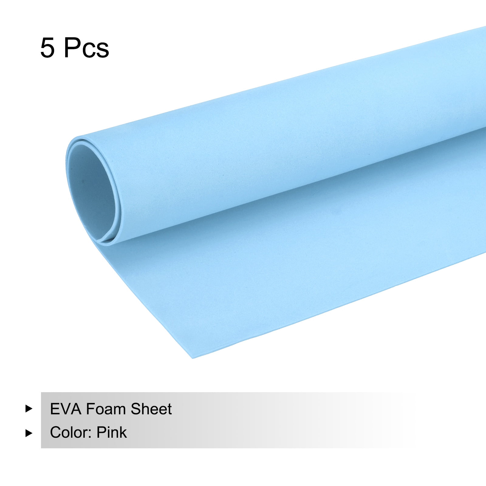 Uxcell EVA Foam Sheets Light Blue 19.7 Inch x 19.7 Inch 2mm Thick Crafts Foam Sheets for Costumes, Arts and Crafts Projects Pack of 5