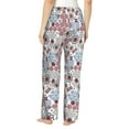 thumbnail image 3 of Naloa Abstract Floral Print Women’s Ultra-Soft Comfy Pajama Lounge Pants with Pockets & Drawstring, 3 of 8