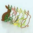 thumbnail image 4 of Easter Bunny Decorations Wooden Rabbit Shaped Tabletop Figurines, Cute Easter Bunny Signs for Indoors Outdoors Spring Home Decor, Garden Mantel Party Decor Enhances Your Home Atmosphere, 4 of 5