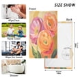thumbnail image 6 of Yayeee 100% Cotton Hand Towels for Bathroom 16" x 28" Soft Absorbent Kitchen Towel, Pink Abstract Floral, 6 of 7
