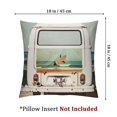 thumbnail image 5 of Beach Pillow Covers Surf Throw Pillow Cover, Summer Pillow Covers, Surfboard Ocean Holiday Cushion Case for Sofa Couch Summer Decor Gifts Flannel Pillow Covers, 5 of 7