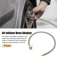 thumbnail image 2 of Unique Bargains Stainless Steel 10cm Air Chuck Inflator Compressor Pump Extension Hose for Car Motorbike Quick Connect, 2 of 7