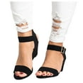thumbnail image 1 of Womens Wedge Dress Sandals Stylish Simples Open Toe Ankle Strap High Heels Formal Summer Shoes for Ladies, 1 of 6