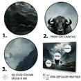 thumbnail image 3 of Designart "Minimalistic Black Yak Panorama" Yaks Floater Framed Wall Art Living Room, 3 of 5