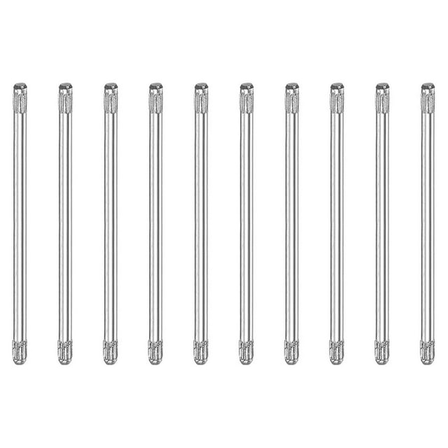 10uds Pasadores de reloj de acero inoxidable Unique Bargains 1mmx24mm