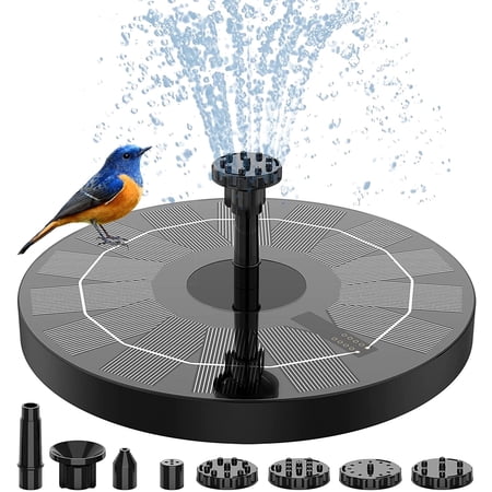 Solar Fountain Pump, 1.5W Bird Bath Fountain Solar Powered Water Fountain Pump