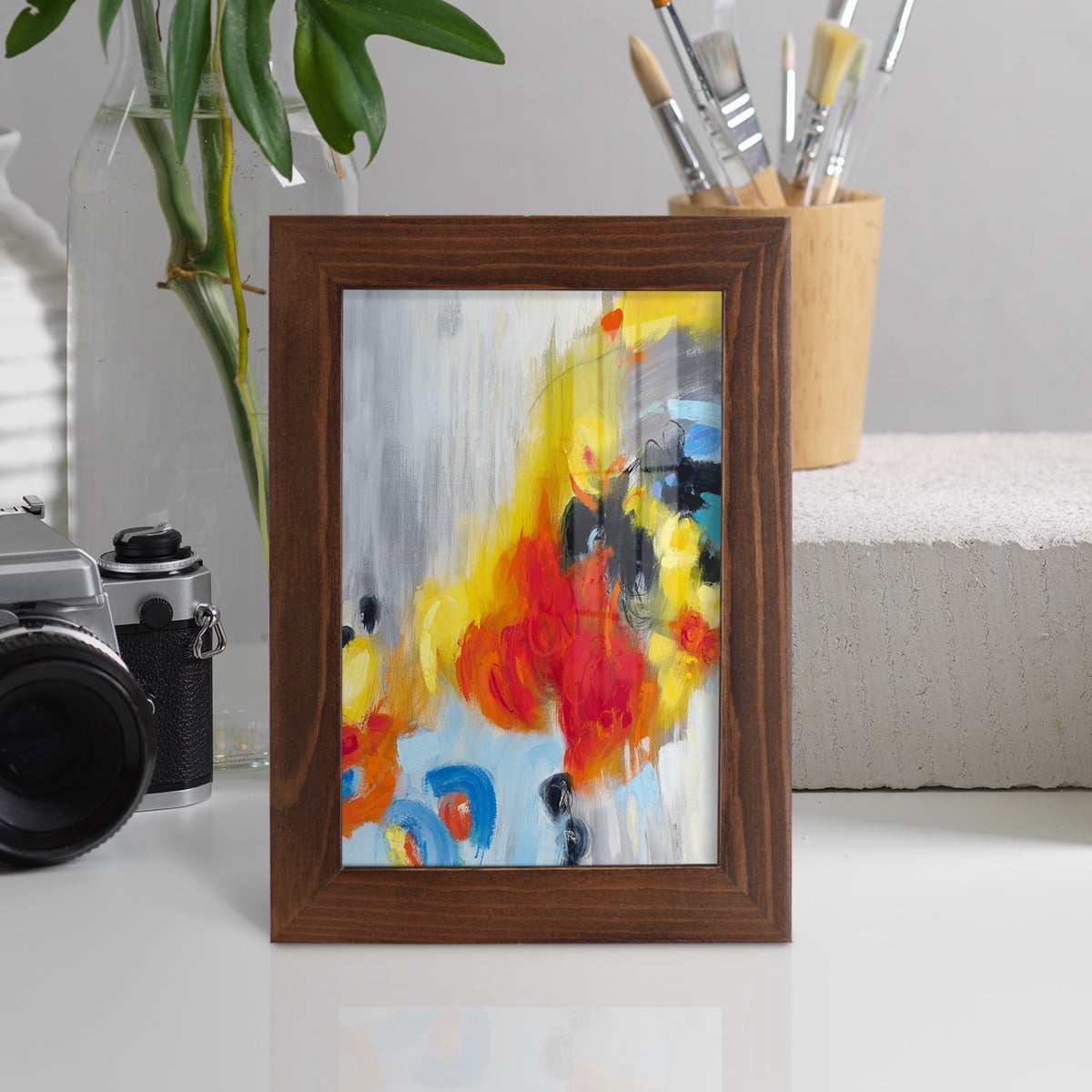 In the Loop I -Framed Print w/glass-Chestnut