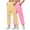 Pink, variant on BXINGOHAI Women's 2 Pack Track Pants High Waisted Sweatpants Casual Jogger Pants Fleece Lounge Pants Cozy Travel Pants With Pockets Trousers Today Sales Light Blue,M