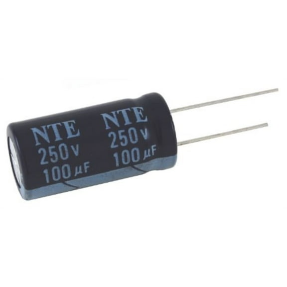nte electronics vht330m35 series vht aluminum electrolytic capacitor, radial lead, 105 degree max temp, 330 f capacitance, 20% tolerance, 35v