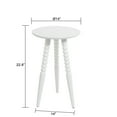 thumbnail image 3 of Silverwood Pure White Side Table - Compact & Chic Accent -  14" x 14"x 23", White, 3 of 6