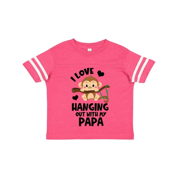 Inktastic Monkey I Love Hanging out with My Papa Boys or Girls Toddler T-Shirt
