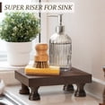 thumbnail image 3 of EOSAHR Decorative Wood Riser for Room Decor : Modern Farmhouse Pedestal Stand For Display Your Home Decoration and Soap Stand - Retro Wooden Tray for Bathroom and Kitchen Counter Decor (Rustic Brown), 3 of 7