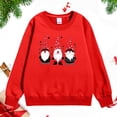 thumbnail image 5 of Bjutir Girl'S Christmas Sweatshirts Graphic Print Tops Crewneck Winter Long Sleeve Pullover Cute Outdoor Wear, Size 4-12 Years, Red, 5 of 5