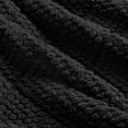 thumbnail image 4 of Whale Flotilla Fuzzy Fleece Throw Blanket for Couch, Bed, Soft Fluffy Jacquard Waffle Blankets for All Season, Lightweight and Warm, 50x60 Inch, Black, 4 of 9