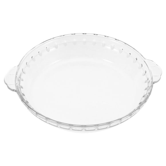 Glass Pie Pan For Baking Round Baking Dish For Dinner Non-Stick Pie Plate With Soft Wave Edge For Apple Pie Pumpkin Pie Pot Pies Transparent 10 Inches