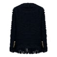 thumbnail image 6 of iHPH7 Fuzzy Cardigans for Women Going Out Jackets for Women Fringe Cardigan for Women Womens Jacket Womens Jackets Dressy Casual Outerwear Fall Outfits Black L, 6 of 6