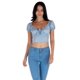 thumbnail image 1 of BLUSA DENIM AJUSTADA CON MOÑO PARA DAMA QUARRY, 1 of 4