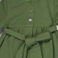 thumbnail image 6 of Toddlers and Girls (2-7/8) Princess Dairy Ruffled High-Low Soft French Terry Knit Cotton Dress in Olive 6, 6 of 8