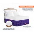 thumbnail image 2 of SGI Bedding 18 Inch Multi Ruffled Bed Skirt | Microfiber Bed Skirt | Fade Resistant, Wrinkle Free, Anti-static, Decorative, Extra Storage Space, Clutter-Free | King, Purple, 2 of 8