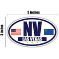 thumbnail image 3 of Flag of Nevada / American Flag Oval 3M Vinyl Bumper Sticker Decal | Navy & Gold Las Vegas, NV Sticker Vinyl Decal, 3 of 3