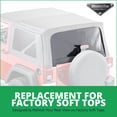 thumbnail image 2 of MasterTop Soft Top Rear Window Replacement, Fits Jeep Wrangler JK 2010-2018 Jeep JK Rear Window Jeep JK Back Window Wrangler Back Window Jeep Wrangler Unlimited Window for 2-Door & 4-Door (11-18 Dia), 2 of 7