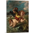 thumbnail image 1 of ARTCANVAS Moroccan Horseman Crossing a Ford 1850 Canvas Art Print by Eugene Delacroix - Size: 26" x 18" (1.50" Deep), 1 of 9