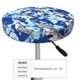 thumbnail image 2 of Spectacled Great White Shark Round Bar Stool Seat Covers, Elastic Round Chair Cover Stool Seat Slipcover Bar Stool Cushions Round Pad for 12-14 inch, 2 of 5