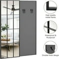 thumbnail image 2 of Anyrose 65"x 24" Floor Full Length Mirror, Large Rectangle Window Pane Mirror, Wall Mounted Mirror, Black, 2 of 5