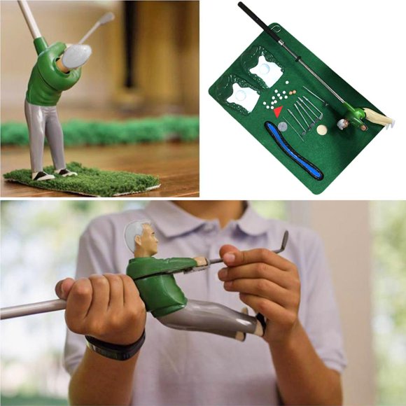 Maoww Children's Golf Club Set Toys Indoor Mini Golf Game Golfing Man Indoor Golf Game Toy with a Little Guy Attached to Golf Club for Children
