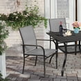 thumbnail image 5 of SOLAURA 5-Piece Outdoor Patio Dining Set, Patio Furniture Set with Textilene Dining Chairs and Metal Square Dining Table for 4 People, Gray, 5 of 8