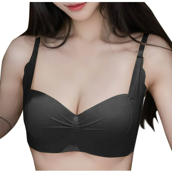 WCMZJ Women's Bras Push Up Balconette Adjustable Straps Wirefree Breathable Bra Seamless Comfort No Underwire Bra