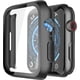 thumbnail image 3 of Misxi Paquete de 2 estuches rígidos para PC con protector de pantalla de vidrio templado compatible con Apple Watch Series 9 (2023) Series 8 Series 7 41 mm, cubierta ultrafina resistente a los arañazo, 3 of 4