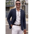thumbnail image 4 of COOFANDY Mens Casual Blazer Cotton Sport Coat Regular Fit Suit Jacket Two Button Blazer Jacket, 4 of 5