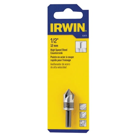Irwin 1/2 in. Dia. High Speed Steel Countersink 1/4 in. Round Shank 1 pc.