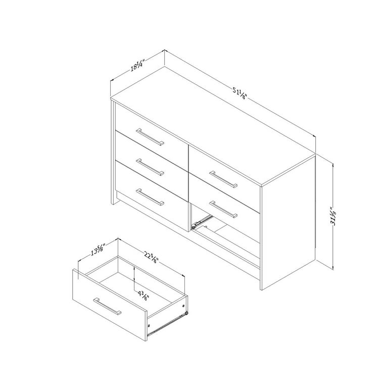 Londen 6 drawer double dresser deals
