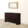 thumbnail image 7 of HomeRoots 490464 55 in. Mahogany Seven Drawer Double Dresser, 7 of 7