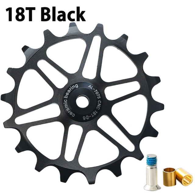 Bgsha Dérailleur de Vélo de Roue de Roulement en Céramique Poulie Large Étroite 16/18T