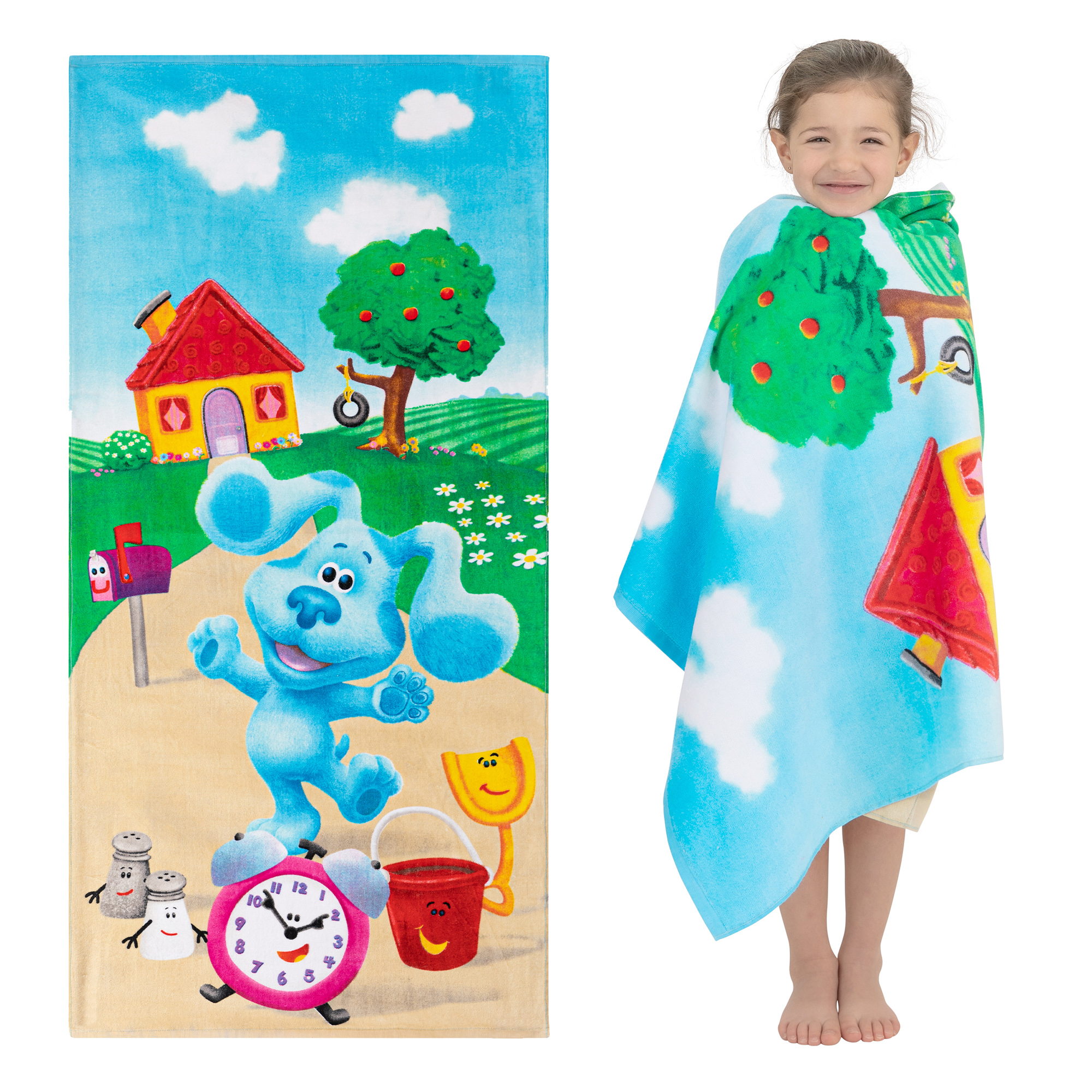 Kids 2-Piece Character and Stripe Cotton Beach Towel Bundle Set - image 2 of 11