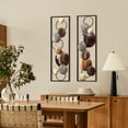 thumbnail image 3 of LuxenHome Set of 2 Brown and Gold Metal Wall Decor Rectangular Panels, 3 of 9