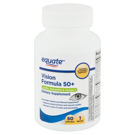 Equate Vision Formula 50+ Softgels, 50 Count (Best Vitamins For Vision)