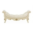 thumbnail image 3 of Michael Amini Platine de Royale Velvet Accent Bench - Champagne Ivory, 3 of 10