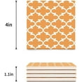 thumbnail image 3 of FMSHPON Moroccan Lattice C Geometric Pattern,Orange Set of 8 Coaster for Drinks, Absorbent Ceramic Stone Coasters Cup Mat with Cork Base for Home Kitchen Room Coffee Table Bar Decor, 3 of 4