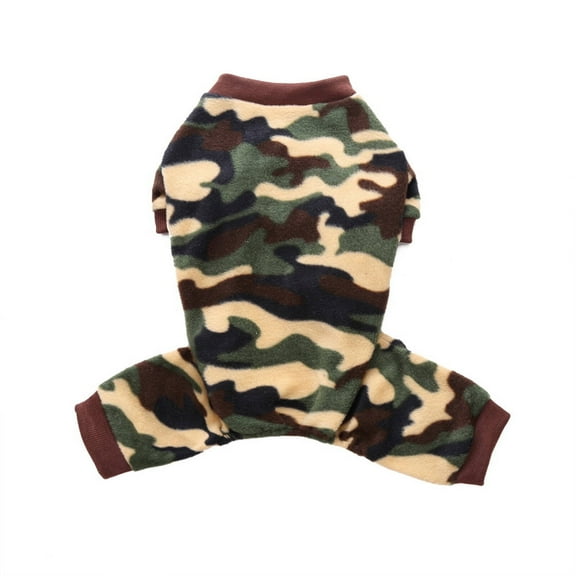 TELOLY Dog Clothes,Efficient Warmth Pet Pajamas,Comfortable Fit Lightweight Dog Onesie,Camouflage,L