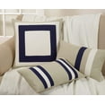thumbnail image 2 of SARO 1061.NB1220B Down Filled Dual Stripe Pattern Cotton Throw Pillow - Navy Blue, 2 of 4