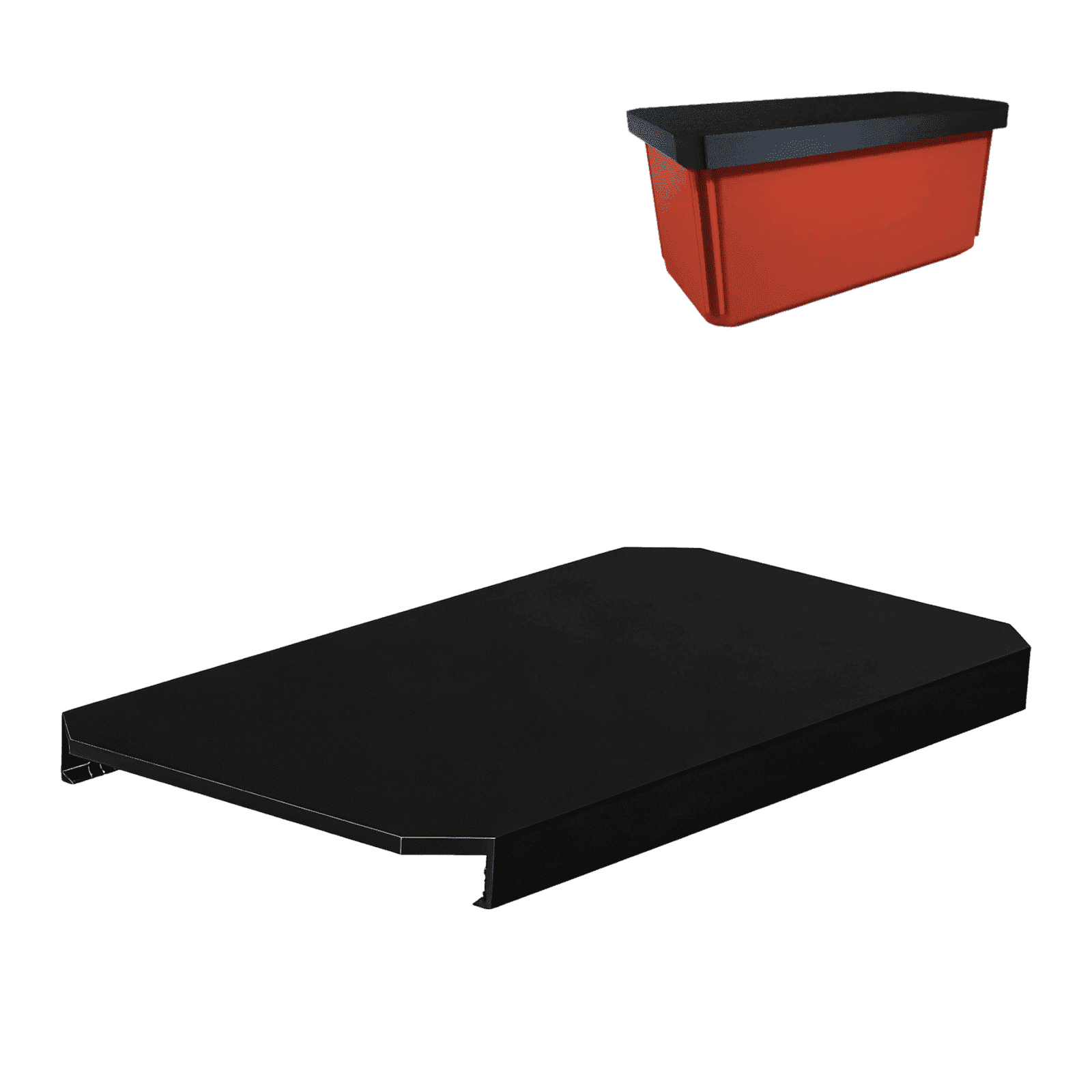 Bin Lid for Milwaukee PACKOUT Organizer Storage Bin Lid Snap Closure Tool Box Bin Cover for Jobsite Carry Use Long Black