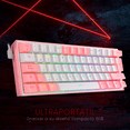 thumbnail image 4 of Teclado Gamer Redragon Fizz Pro Blanco/Rosa 60% Wireless, 4 of 6