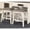 Antique White, variant on Nailhead - Trimmed Design | Perfect for Daily Dining | Stylish Gray Barstool Set with Simple Assembly