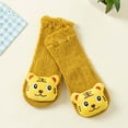 thumbnail image 3 of Xfvqtps New Baby Newborn Toddler Infant Crew Socks Thin Animals Tiger Bauble Cute Non Slip Mesh Breathable Comfortable Soft Cozy Premium Spring Summer Socks for 0-36 Months Yellow-03, 3 of 3