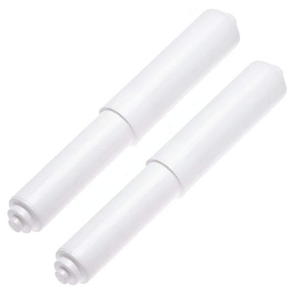 LAMIRO 2 Pack - White Toilet Paper Holder Spring Loaded Roller